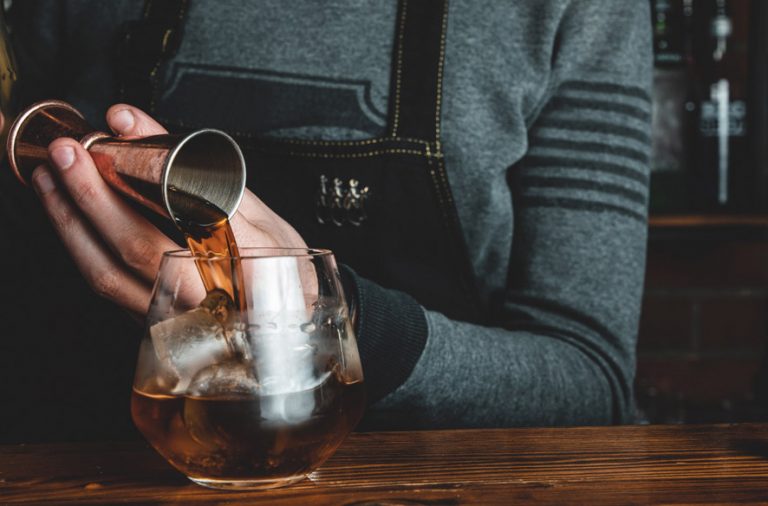 Barman with a cocktail